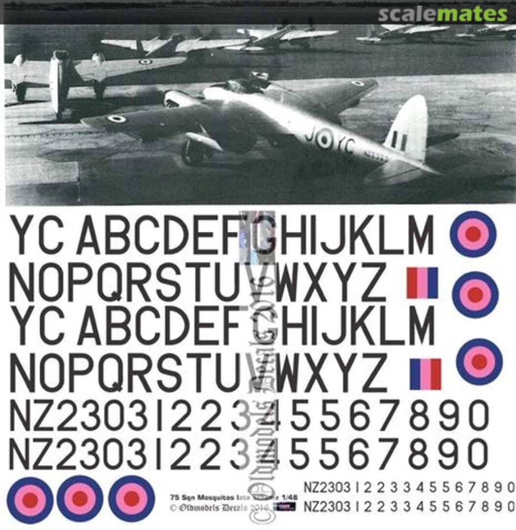 Boxart RNZAF Mosquitos late scheme OMD0977 Oldmodels Decals Boxart RNZAF Mosquitos late scheme OMD0977 Oldmodels Decals