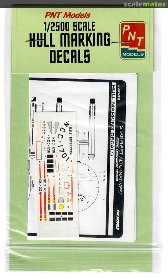 Boxart 1/2500 Scale Hull Marking Decals 4049 PNT Models