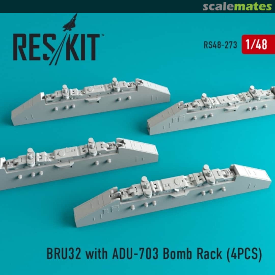 Boxart BRU-32 with ADU-703 bomb rack (4 pcs) RS48-0273 ResKit Boxart BRU-32 with ADU-703 bomb rack (4 pcs) RS48-0273 ResKit