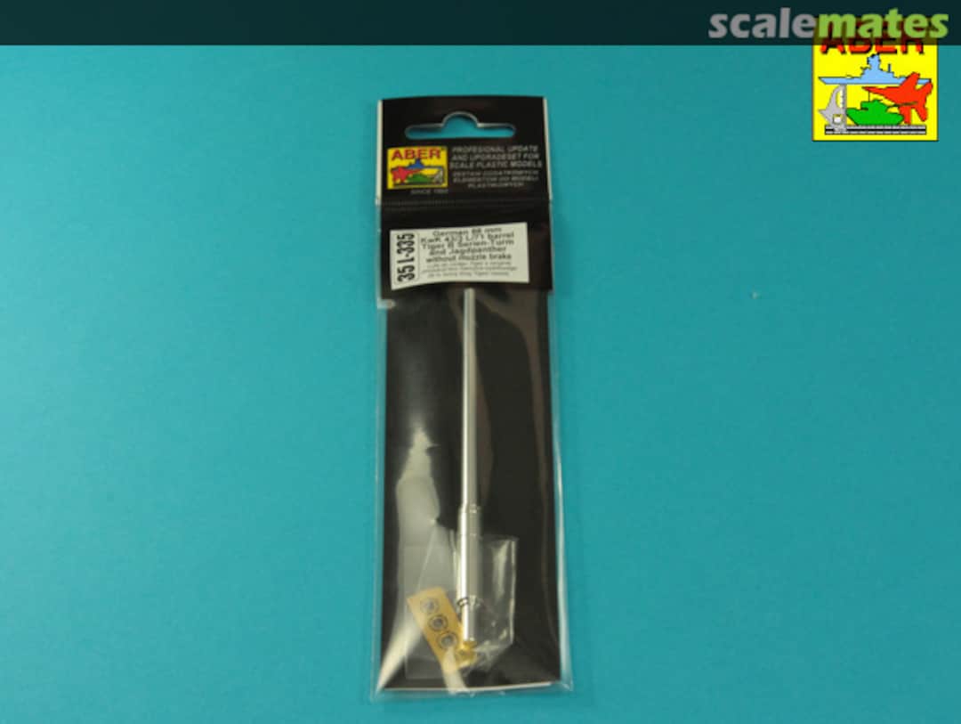 Boxart German 88 mm Barrel KwK 43 L/71 without muzzle brake for Tiger II, Ausf.B Serien Turm & Jagdpanther - late 35-L335 Aber Boxart German 88 mm Barrel KwK 43 L/71 without muzzle brake for Tiger II, Ausf.B Serien Turm & Jagdpanther - late 35-L335 Aber