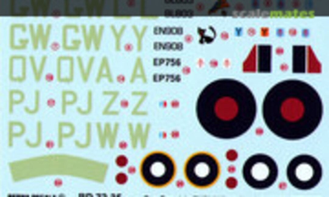 1:72 Free French in England on Supermarine Spitfire (Berna Decals BD 72-35) BD 72-35