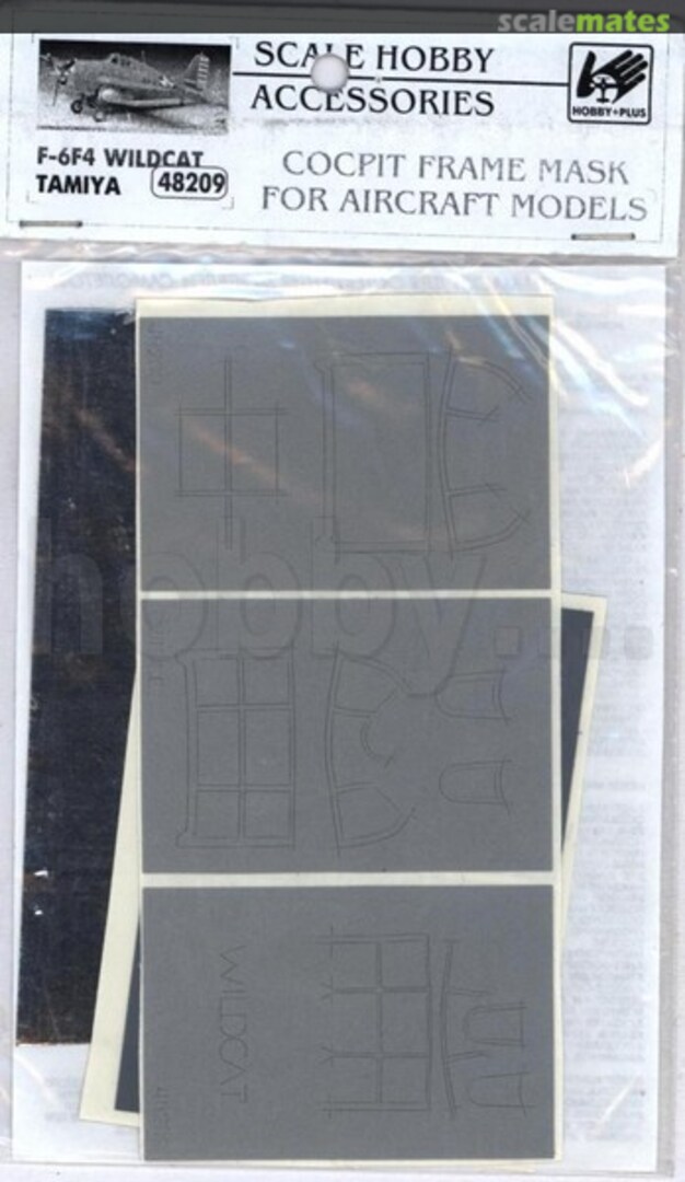 Boxart Mask for F-6 F4 Wildcat 48209 Hobby Plus Boxart Mask for F-6 F4 Wildcat 48209 Hobby Plus