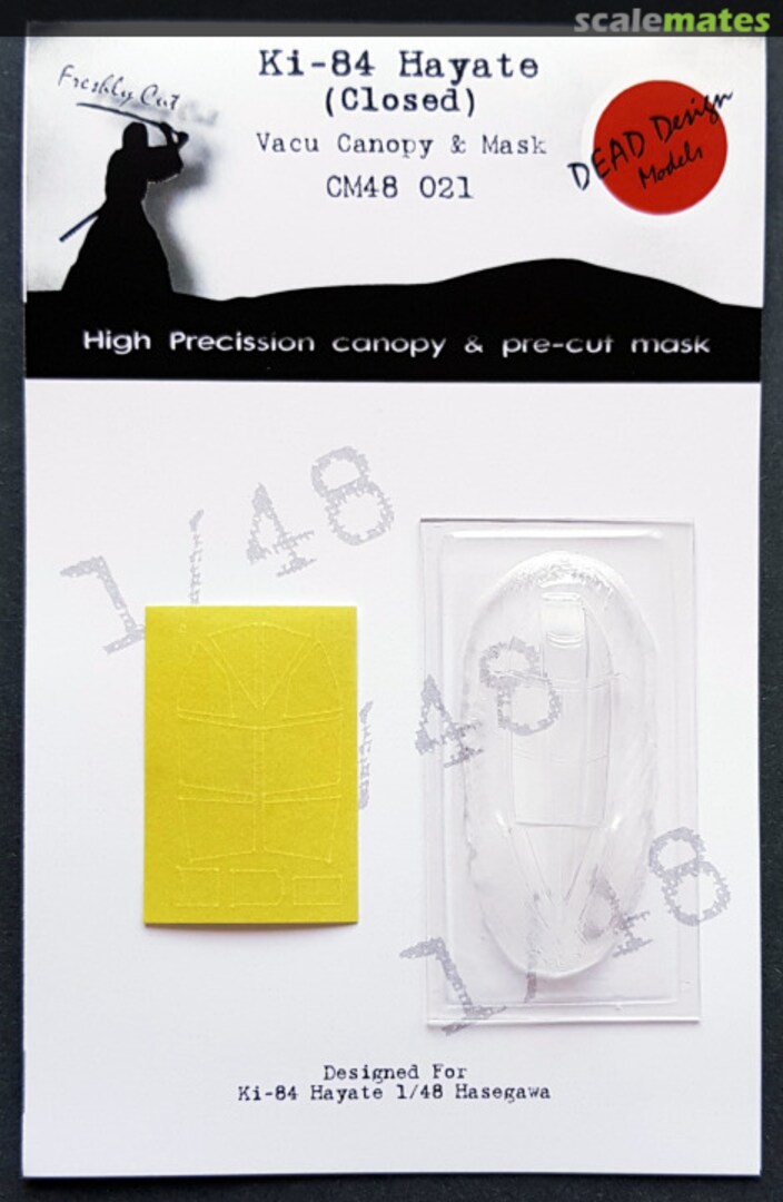 Boxart Nakajima Ki-84 Vacu Canopy & Mask Closed CM48021 DEAD Design Models Boxart Nakajima Ki-84 Vacu Canopy & Mask Closed CM48021 DEAD Design Models