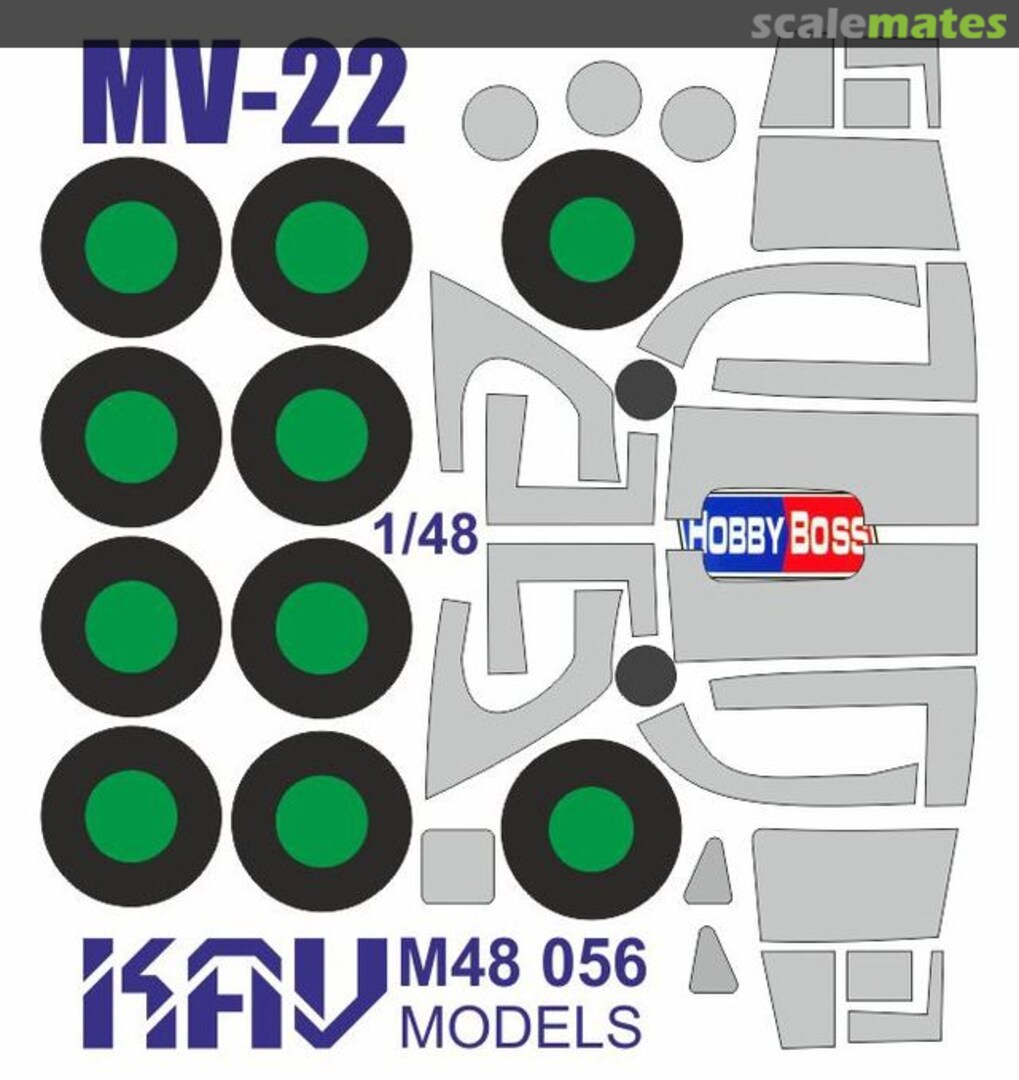 Boxart MV-22 paint masks KAV M48 056 KAV models Boxart MV-22 paint masks KAV M48 056 KAV models