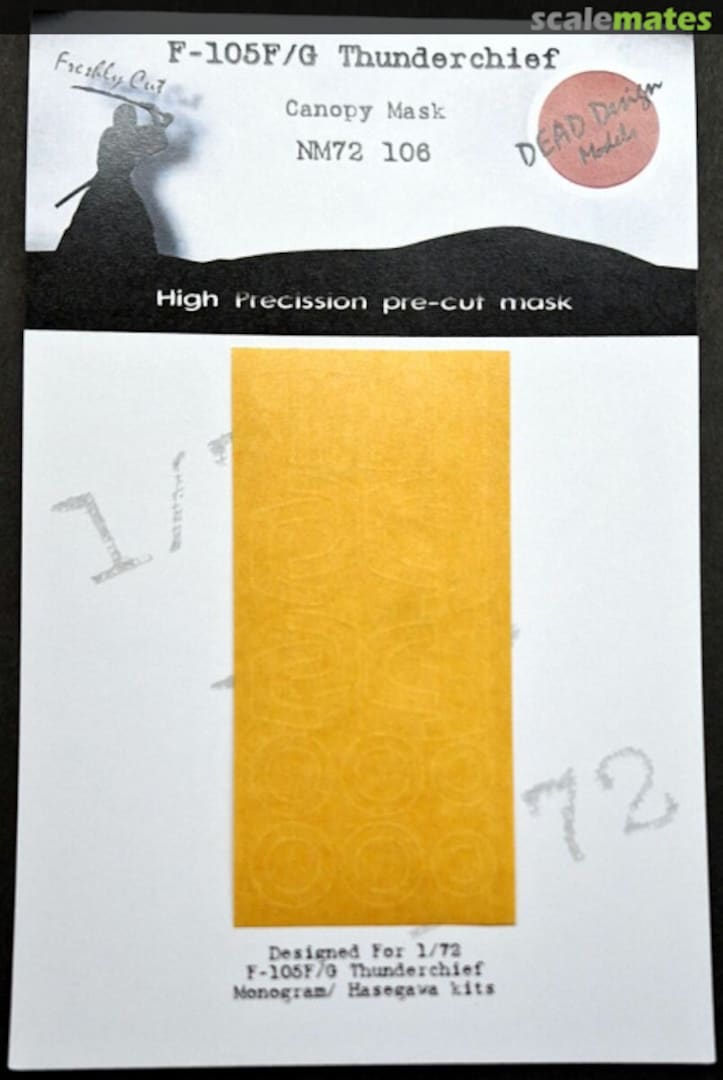 Boxart F-105F/G Thunderchief - Canopy Mask NM72106 DEAD Design Models Boxart F-105F/G Thunderchief - Canopy Mask NM72106 DEAD Design Models