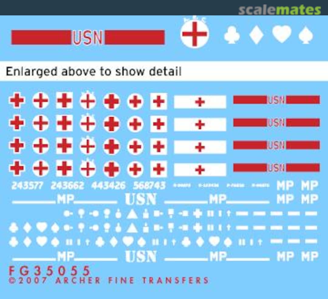 Boxart Assorted U.S. helmet markings FG35055 Archer