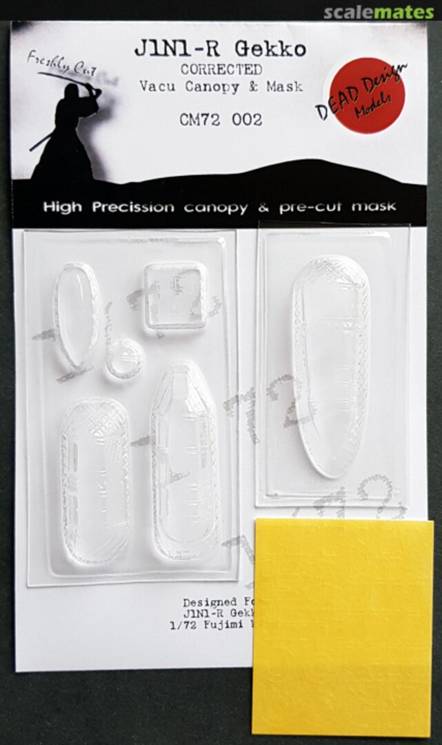 Boxart Nakajima J1N1-R Gekko Vacu Canopy & Mask CM72002 DEAD Design Models