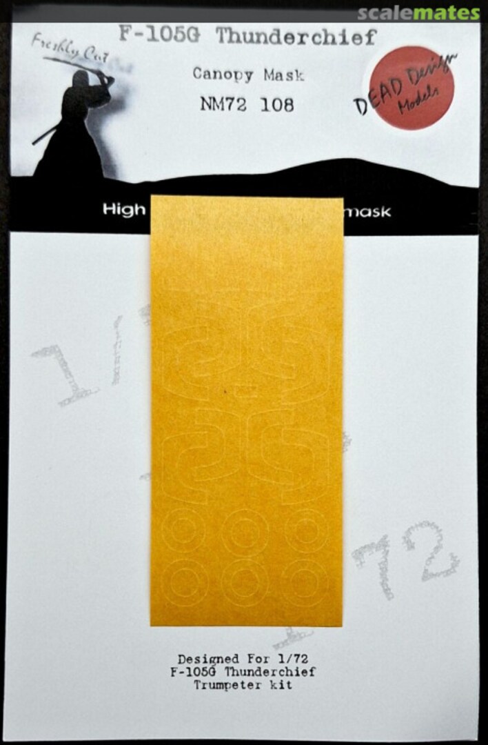 Boxart F-105G Thunderchief - Canopy Mask NM72108 DEAD Design Models