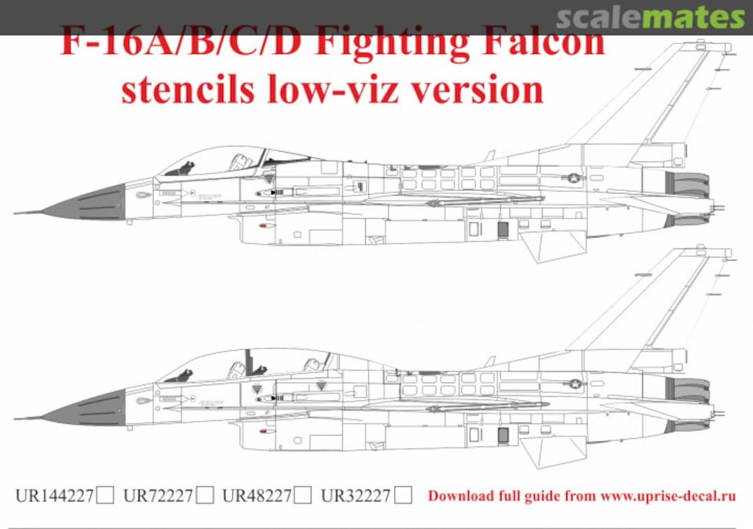 Boxart F-16A/B/C/D Fighting Falcon UR32227 UpRise Decal Boxart F-16A/B/C/D Fighting Falcon UR32227 UpRise Decal