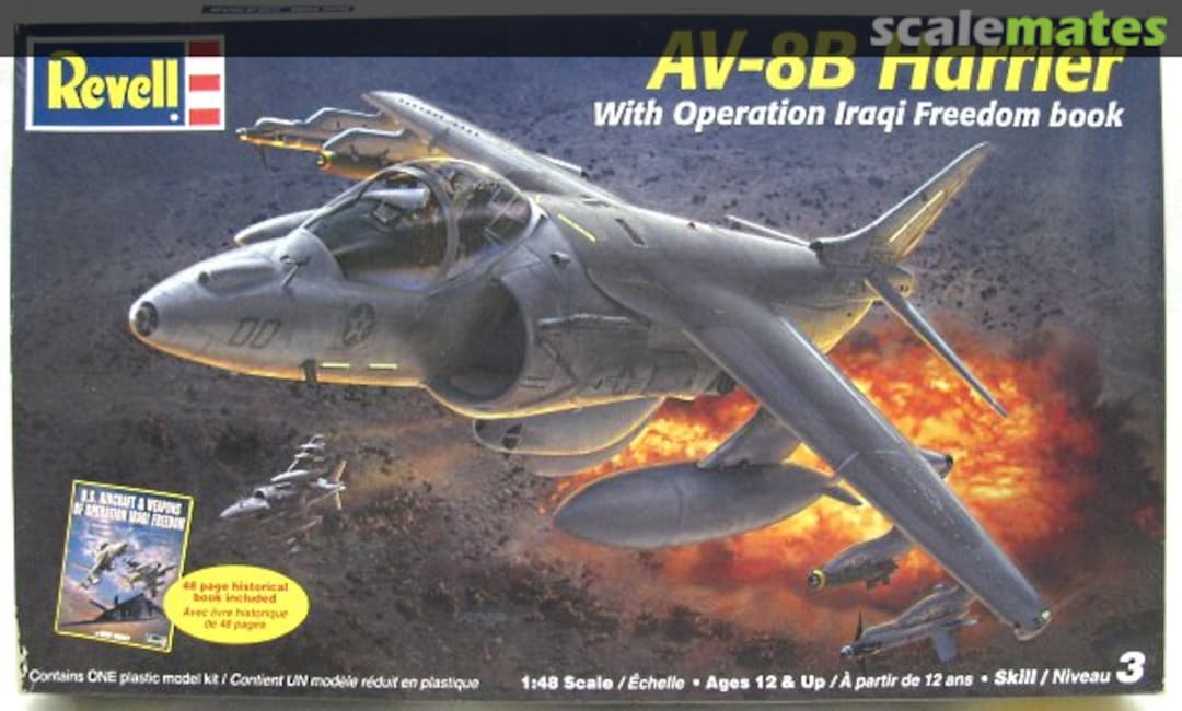 Boxart AV-8B Harrier With Operation Iraqi Freedom book 85-6878 Revell Boxart AV-8B Harrier With Operation Iraqi Freedom book 85-6878 Revell