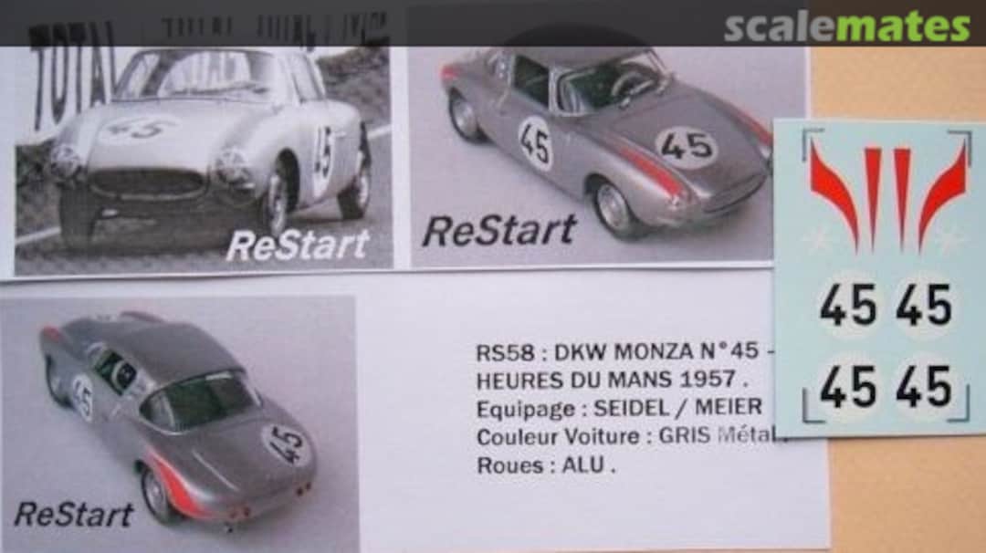 Boxart DKW Monza RS58 ReStart Boxart DKW Monza RS58 ReStart