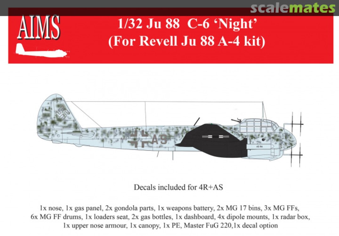Boxart Ju 88 C-6 'Night' Conversion (revised) Ju 88 C-6 NF AIMS Boxart Ju 88 C-6 'Night' Conversion (revised) Ju 88 C-6 NF AIMS