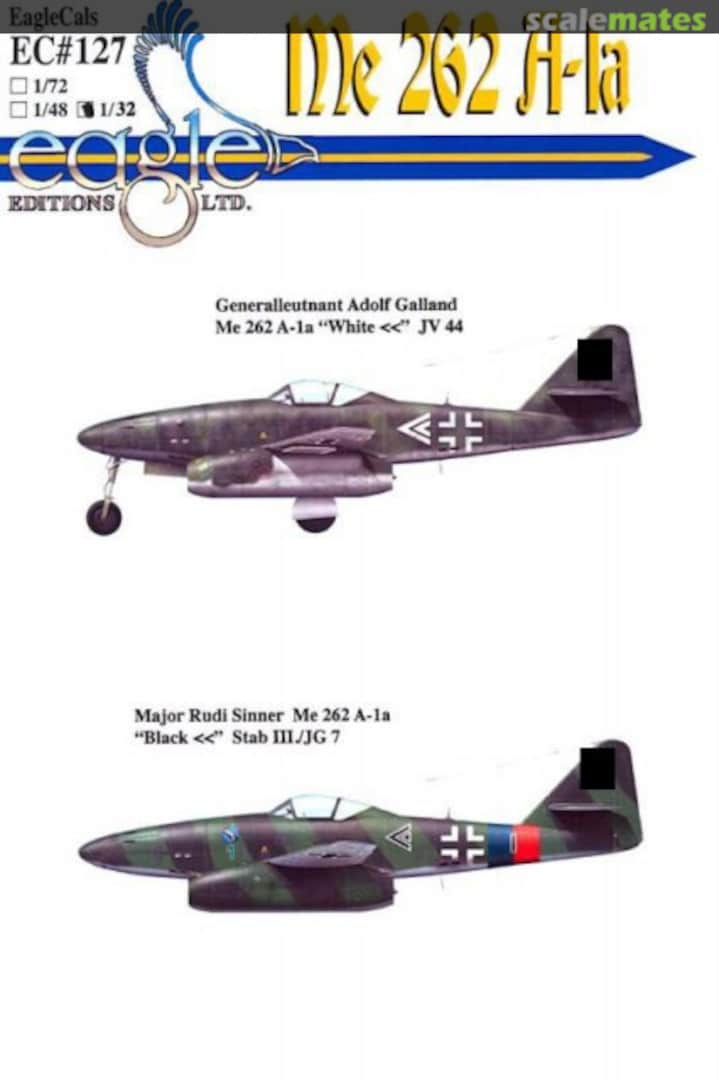 Boxart Me 262 A-1a EagleCals EC72-127 Eagle Editions Boxart Me 262 A-1a EagleCals EC72-127 Eagle Editions