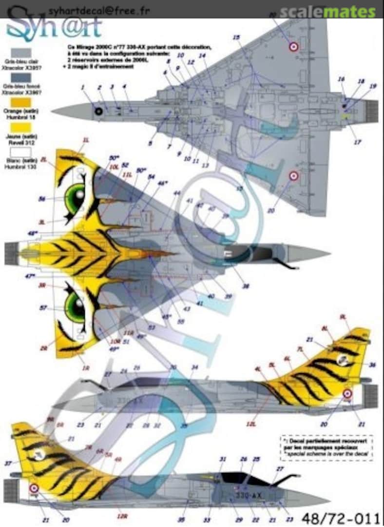 Boxart Dassault Mirage 2000-5F 72-011 Syhart Boxart Dassault Mirage 2000-5F 72-011 Syhart