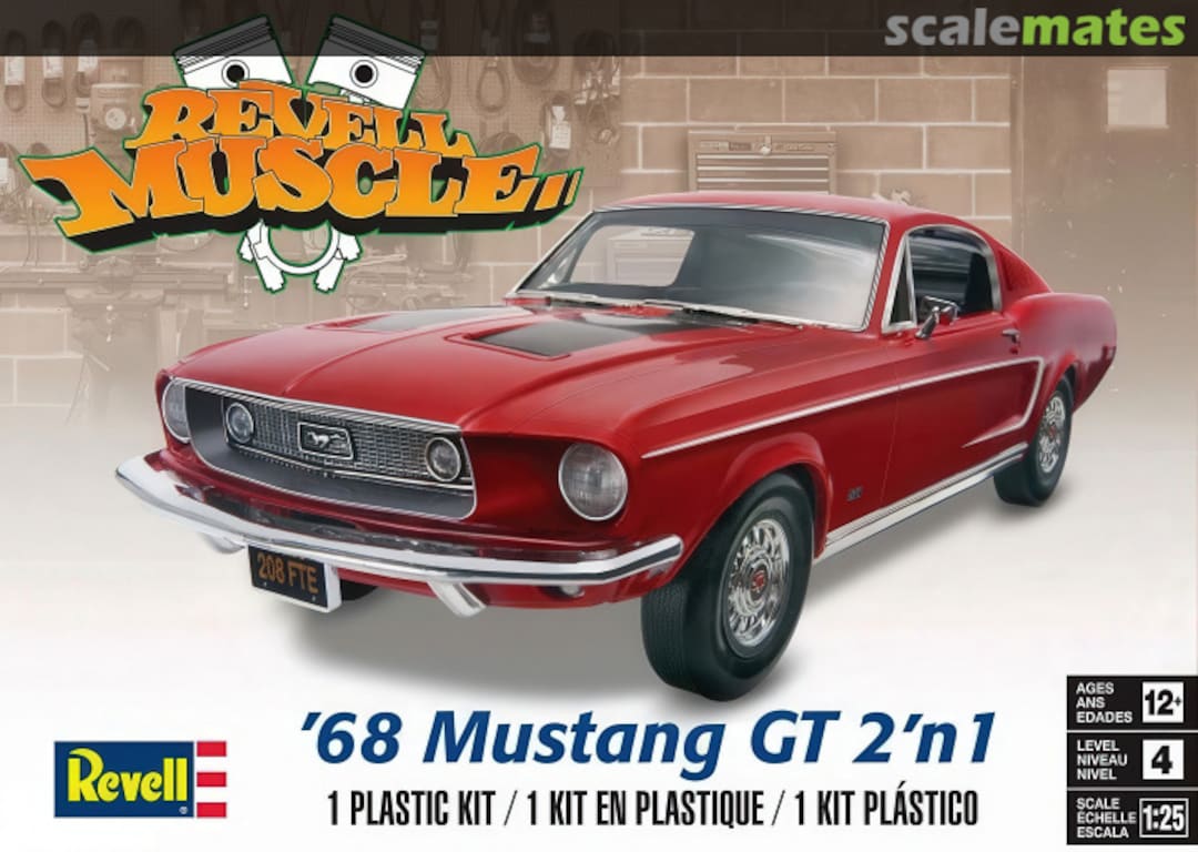 Boxart '68 Mustang GT 2 'n 1 4215 Revell Boxart '68 Mustang GT 2 'n 1 4215 Revell