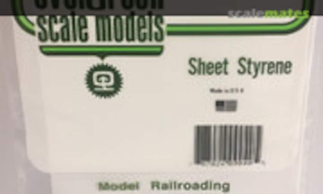 No 0.040" Plain Opaque White Polystyrene Sheet (Evergreen Scale Models 9040) 9040