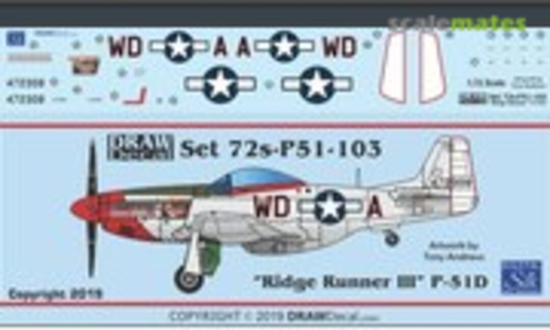 1:72 "Ridge Runner III" (Draw Decal 72-P51-103) 72-P51-103