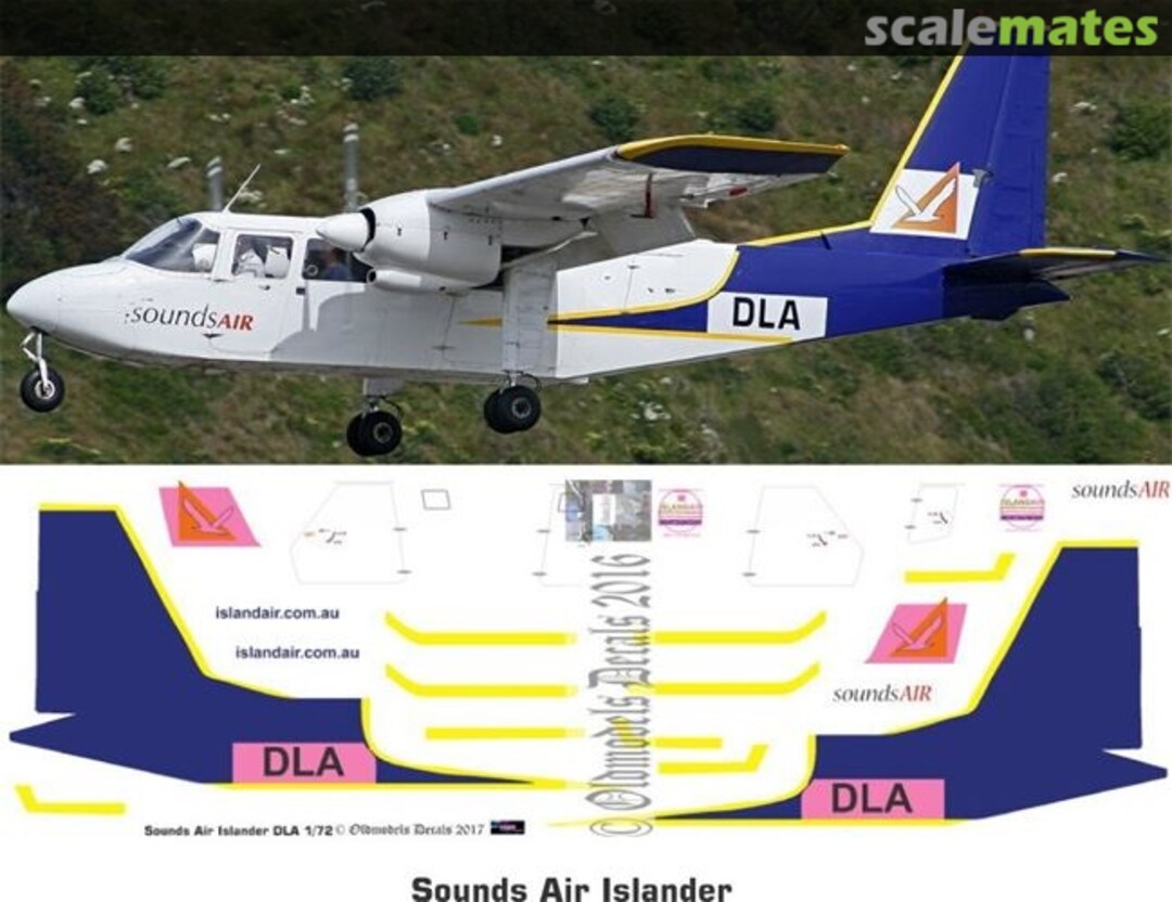 Boxart Islander - Sounds Air ZK-DLA OMD1273 Oldmodels Decals Boxart Islander - Sounds Air ZK-DLA OMD1273 Oldmodels Decals