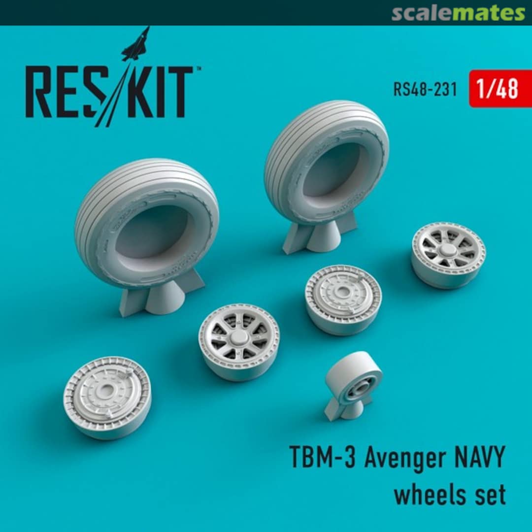 Boxart TBM-3 Avenger (Navy) wheels set RS48-0231 ResKit Boxart TBM-3 Avenger (Navy) wheels set RS48-0231 ResKit