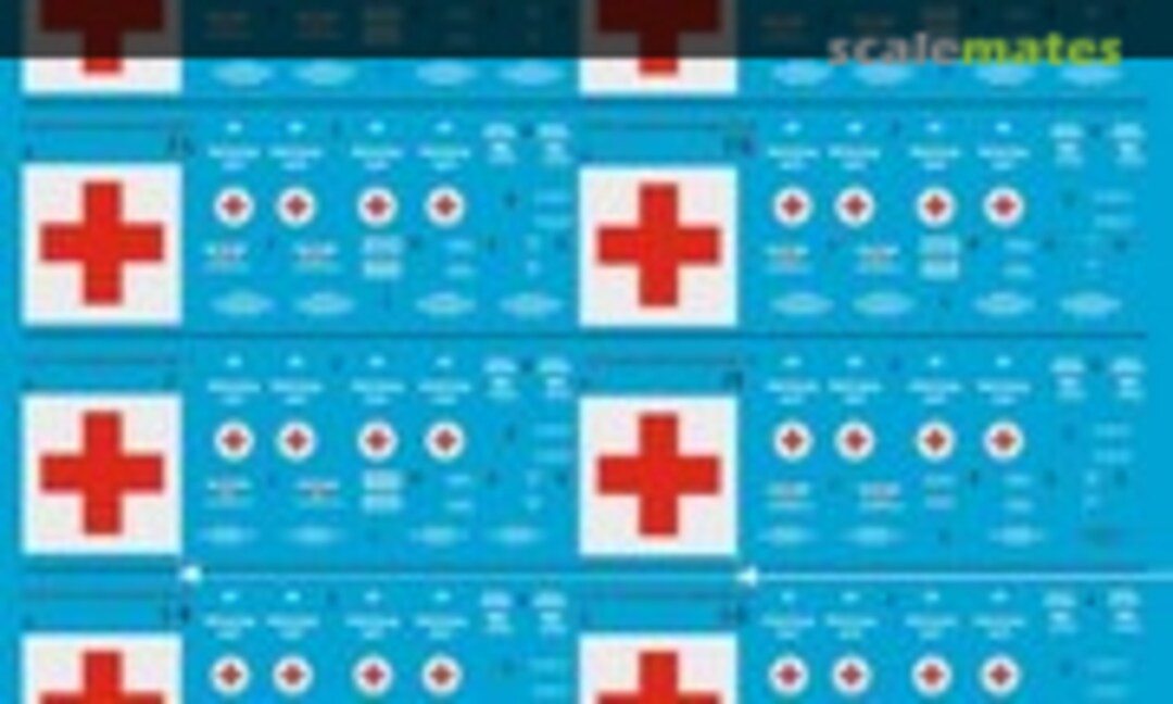 1:87 Lazarettzug 655 Verwundetenwagen, 12 Wagen, weissdruck (Peddinghaus-Decals 87 3808) 87 3808