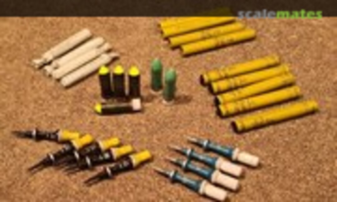 1:35 Challenger-2 Ammunition set. Shell-Smoke x2, Shell-HESH x4, Charge-DS Prac x4 (Accurate Armour A200) A200