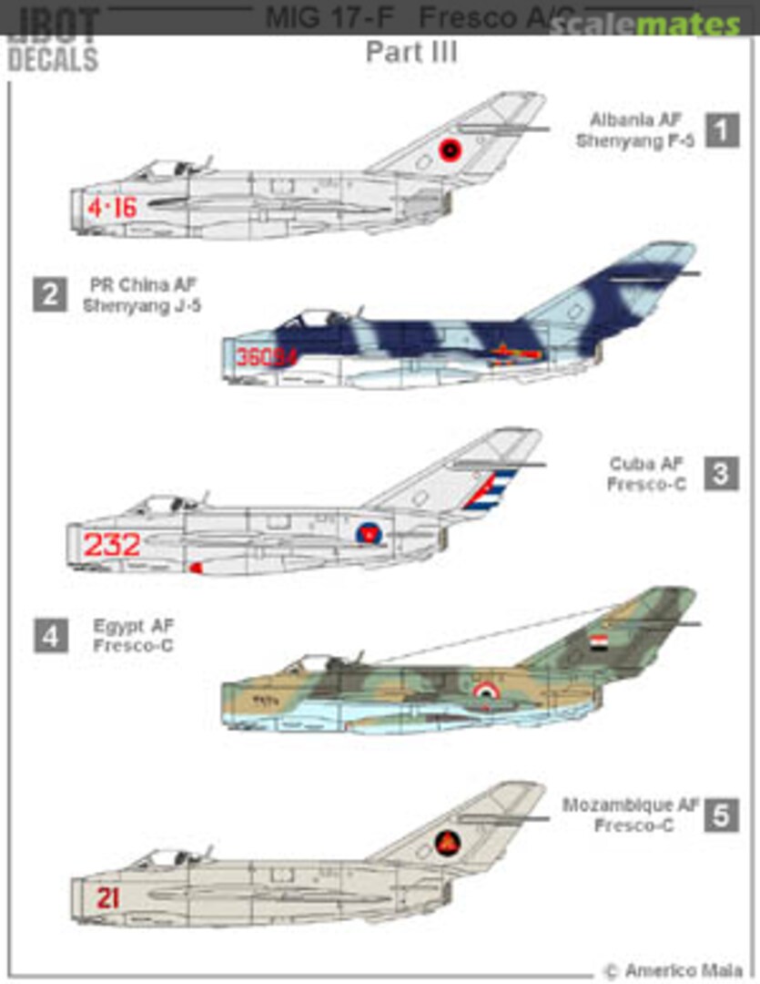Boxart MiG-17F Fresco A/C Part III JBOT Decals Boxart MiG-17F Fresco A/C Part III JBOT Decals