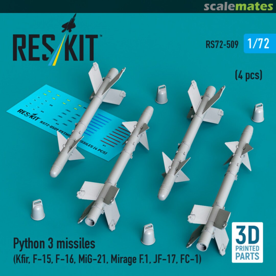 Boxart Python 3 missiles RS72-0509 ResKit Boxart Python 3 missiles RS72-0509 ResKit