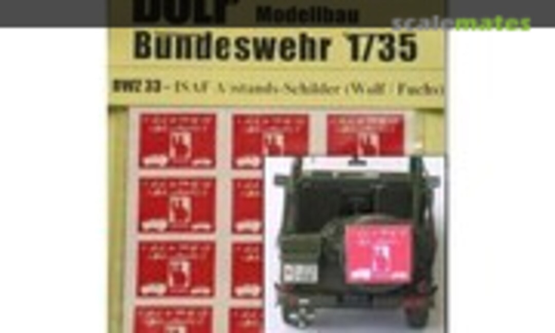 1:35 ISAF Abstands-Schilder (Distance Signs) (DOLP-Modellbau BWZ 33) BWZ 33