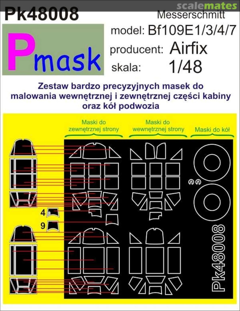 Boxart Messerschmitt Bf109E1/3/4/7 PK48008 Pmask Boxart Messerschmitt Bf109E1/3/4/7 PK48008 Pmask
