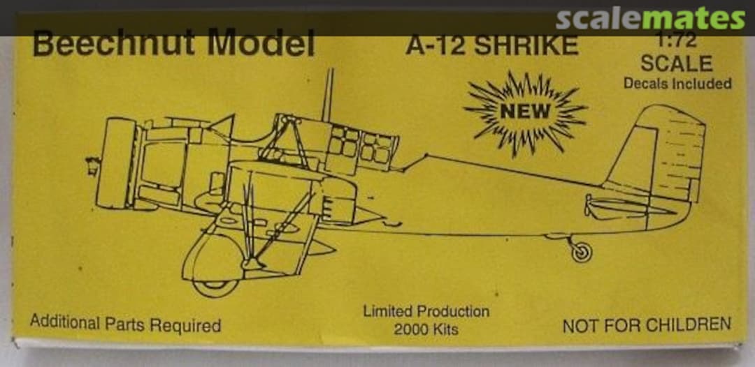 Boxart Curtiss A-12 Shrike 1013 Beechnut Models Boxart Curtiss A-12 Shrike 1013 Beechnut Models
