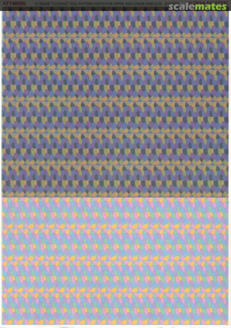 Boxart 5 colour "lozenge" full pattern width for upper & lower surfaces ATT48006 Aviattic Boxart 5 colour "lozenge" full pattern width for upper & lower surfaces ATT48006 Aviattic