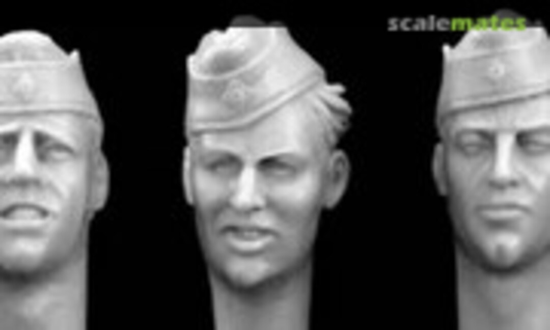 1:35 German Heads w/ Army Side Caps WWII (Hornet & Wolf HGH18) HGH18
