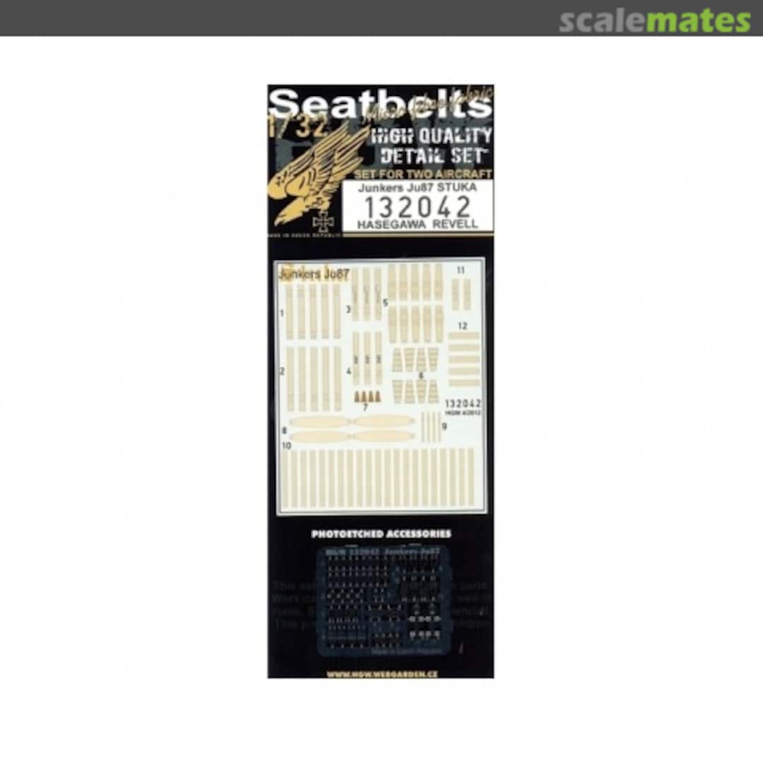 Boxart Junkers Ju 87 Stuka - PE & Fabric Seatbelts Set 132042 HGW Models