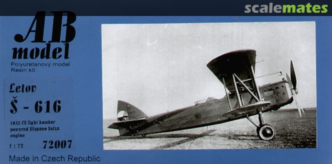 Boxart Letov S-616 72007 AB model Boxart Letov S-616 72007 AB model
