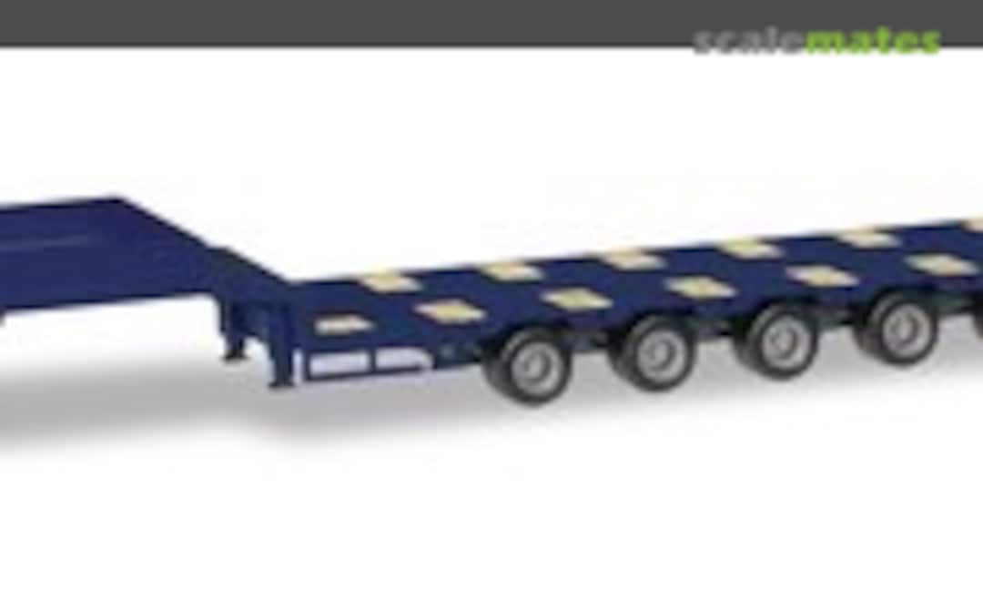 1:87 Goldhofer low boy trailer 5-axle with enclosed chutes, cobalt blue (Herpa 076388-008)