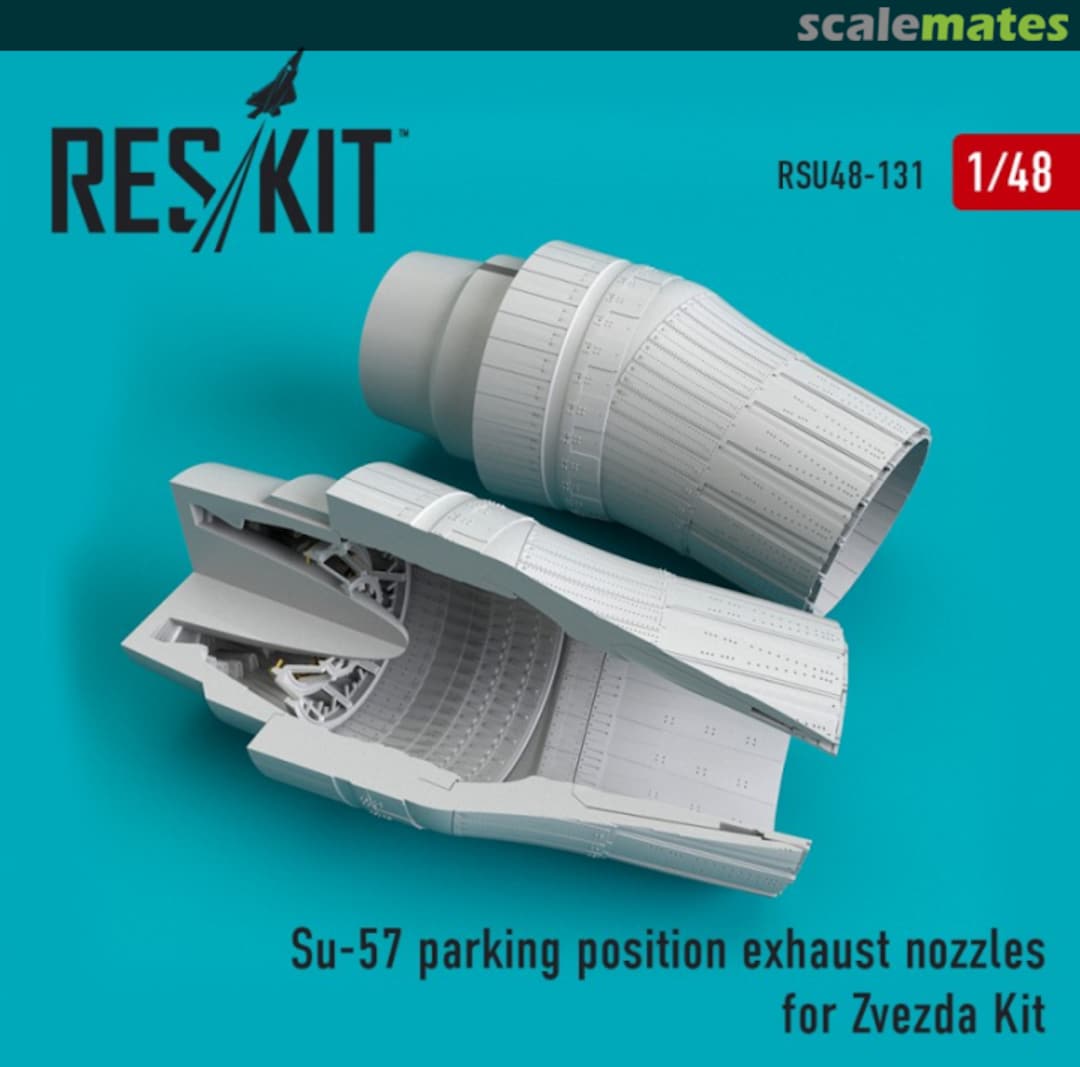 Boxart Su-57 parking position exhaust nozzles RSU48-0131 ResKit Boxart Su-57 parking position exhaust nozzles RSU48-0131 ResKit