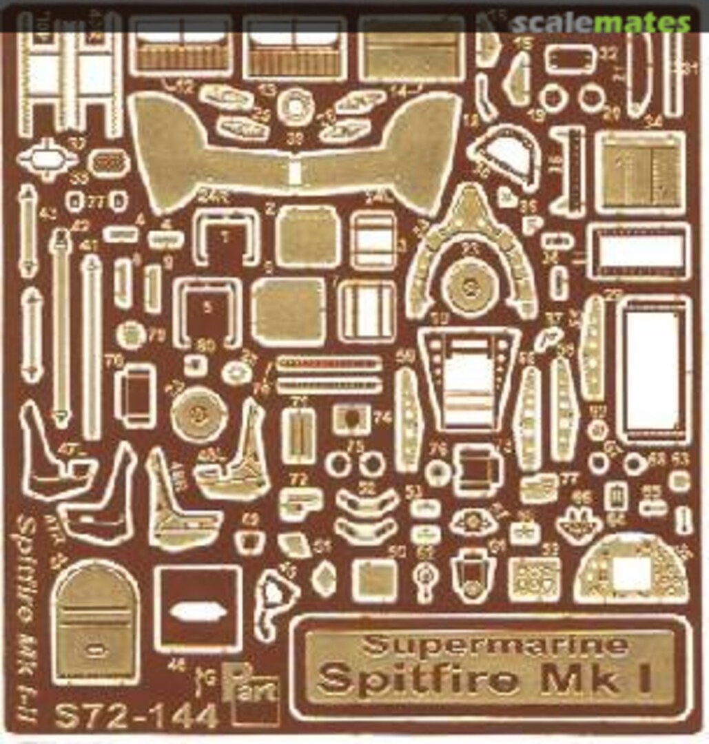 Boxart Spitfire Mk I / II S72-144 Part Boxart Spitfire Mk I / II S72-144 Part