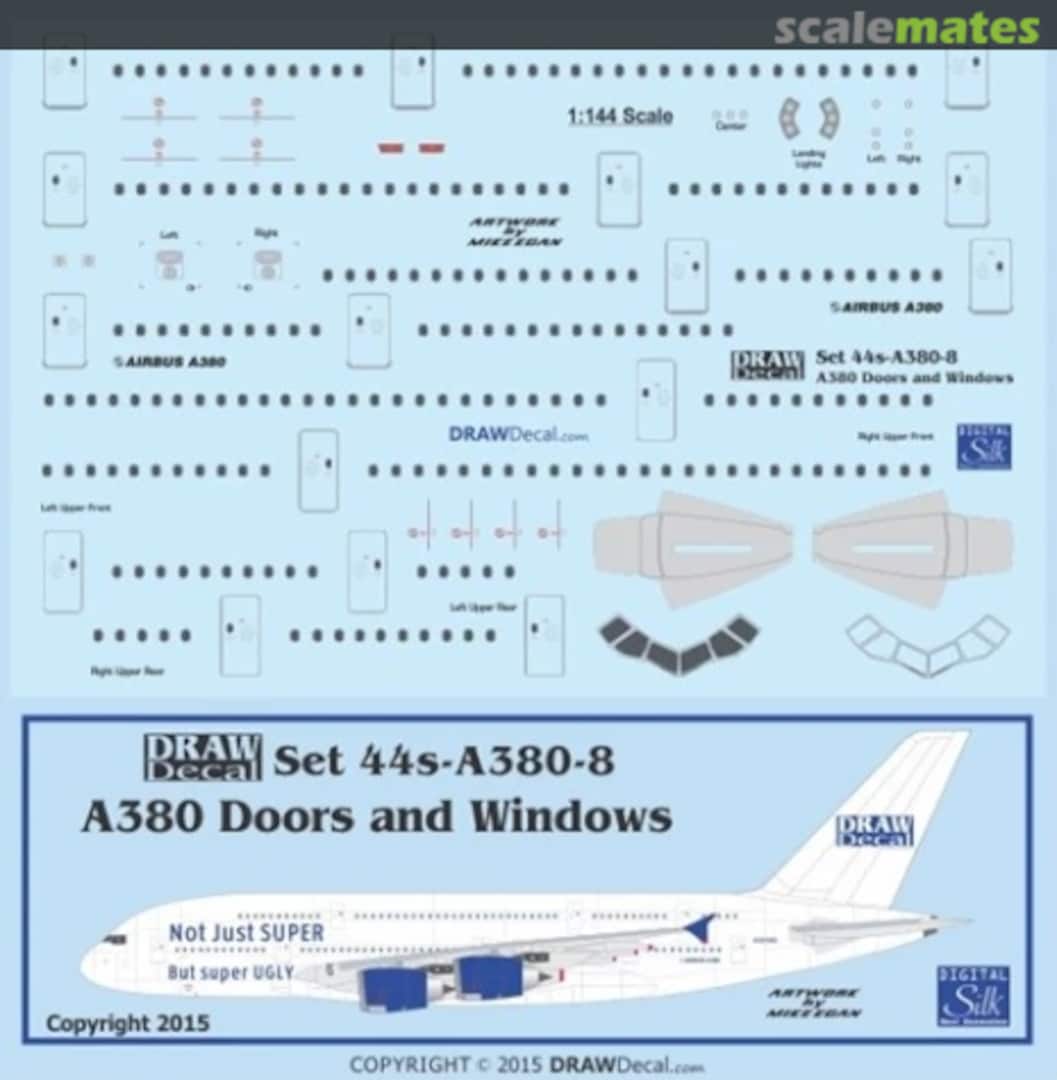 Boxart A380 Doors and Windows 44-A380-8 Draw Decal Boxart A380 Doors and Windows 44-A380-8 Draw Decal