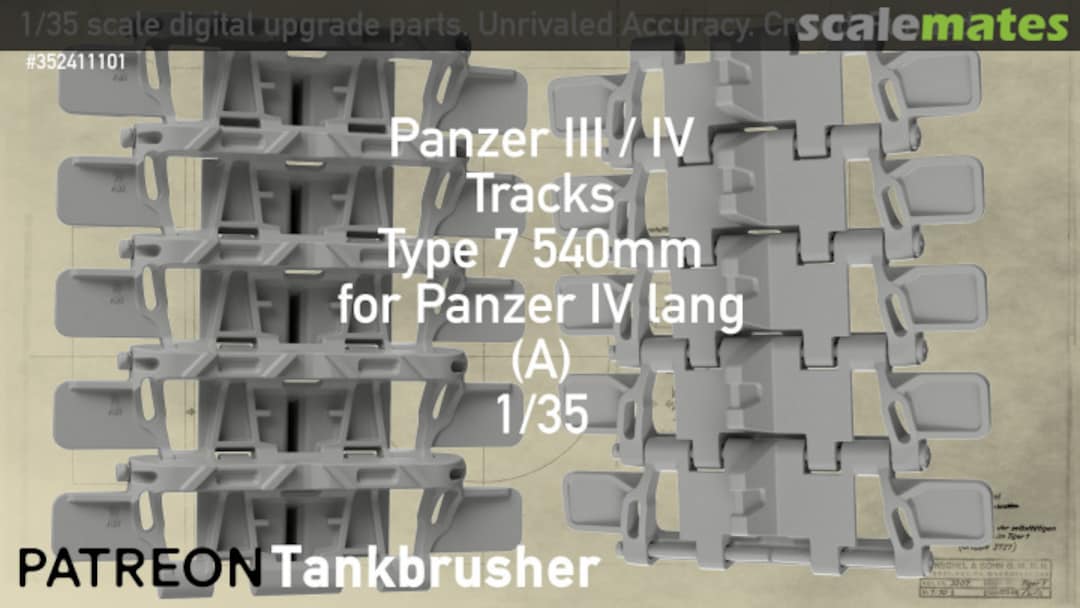 Boxart Panzer IV Lang (A) - 540mm Type 7 tracks 352411101 Tankbrusher Scale Modeling Boxart Panzer IV Lang (A) - 540mm Type 7 tracks 352411101 Tankbrusher Scale Modeling
