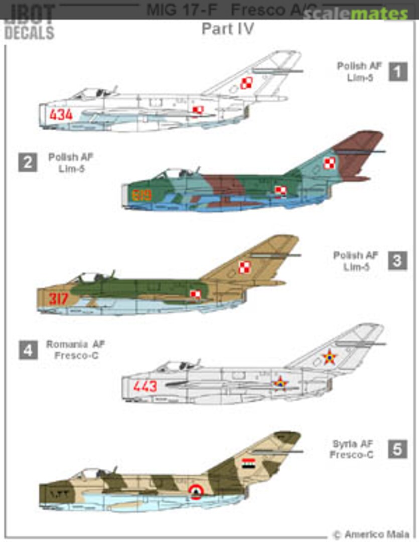 Boxart MiG-17F Fresco A/C Part IV JBOT Decals Boxart MiG-17F Fresco A/C Part IV JBOT Decals