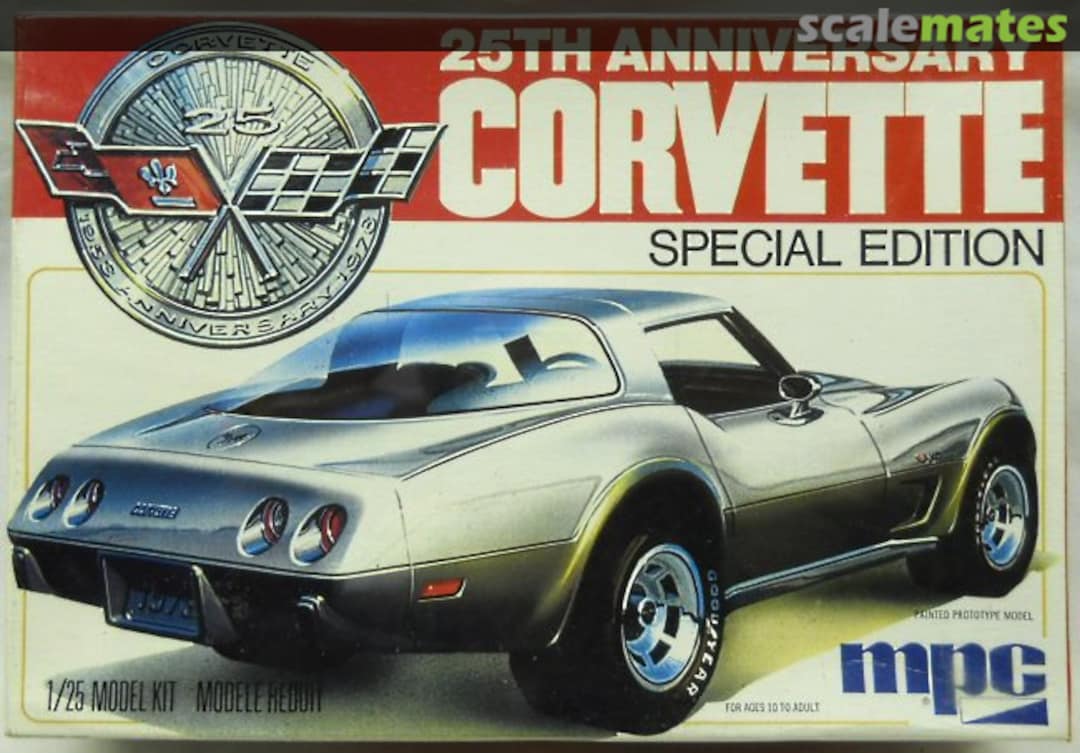 Boxart 25th Anniversary Corvette 1-3708 MPC Boxart 25th Anniversary Corvette 1-3708 MPC