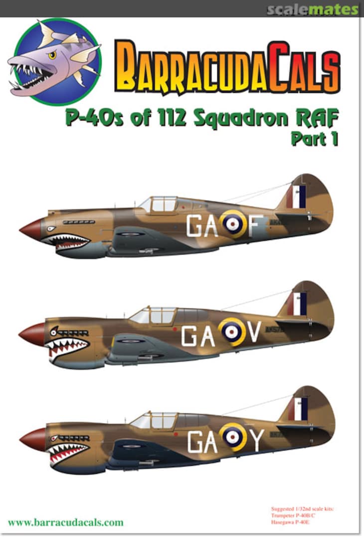Boxart P-40s of 112 Squadron RAF Part 1 BC32005 Barracuda Studios Boxart P-40s of 112 Squadron RAF Part 1 BC32005 Barracuda Studios