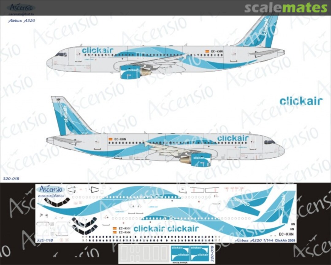 Boxart Airbus A320 Clickair 320-018 Ascensio Boxart Airbus A320 Clickair 320-018 Ascensio