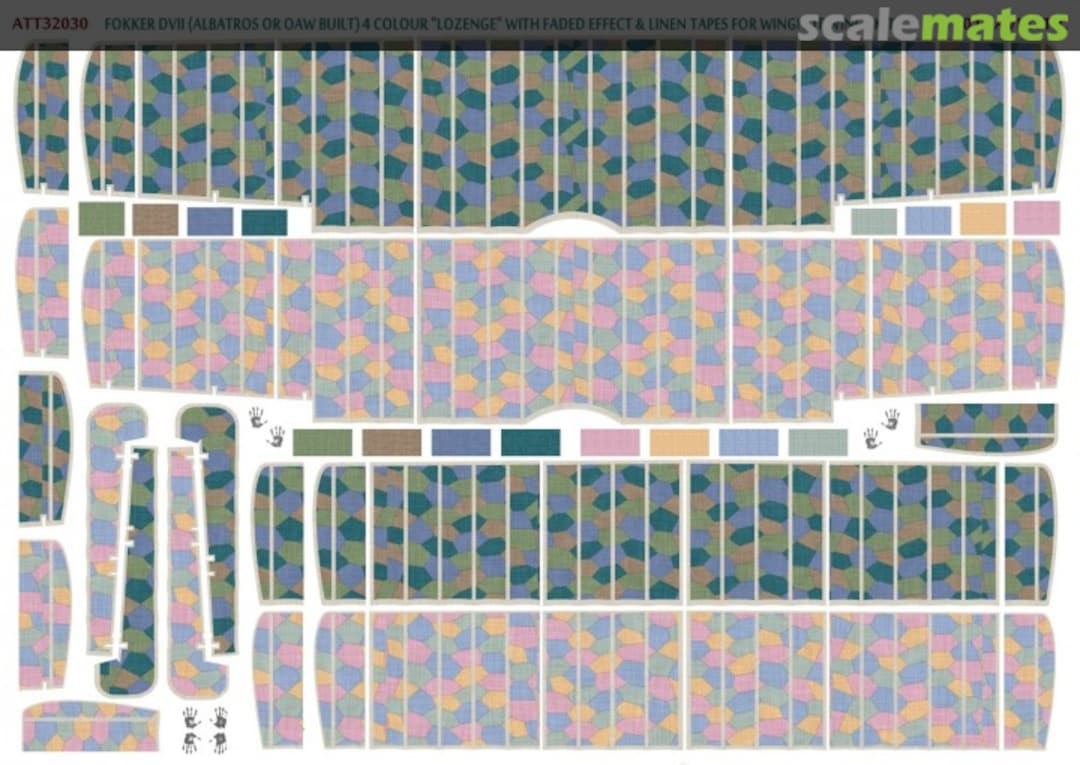 Boxart Fokker D.VII (Albatros or OAW built) 4 colour 'lozenge' ATT32030 Aviattic Boxart Fokker D.VII (Albatros or OAW built) 4 colour 'lozenge' ATT32030 Aviattic