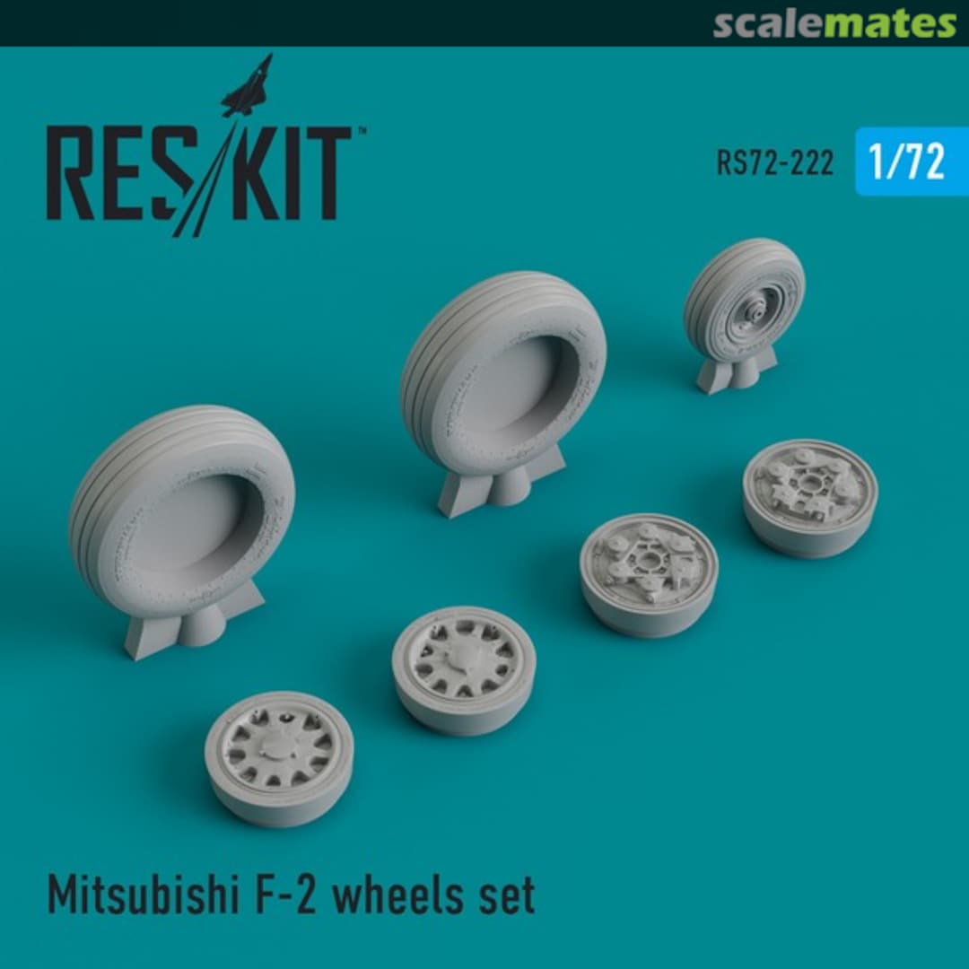 Boxart Mitsubishi F-2 wheels set RS72-0222 ResKit Boxart Mitsubishi F-2 wheels set RS72-0222 ResKit