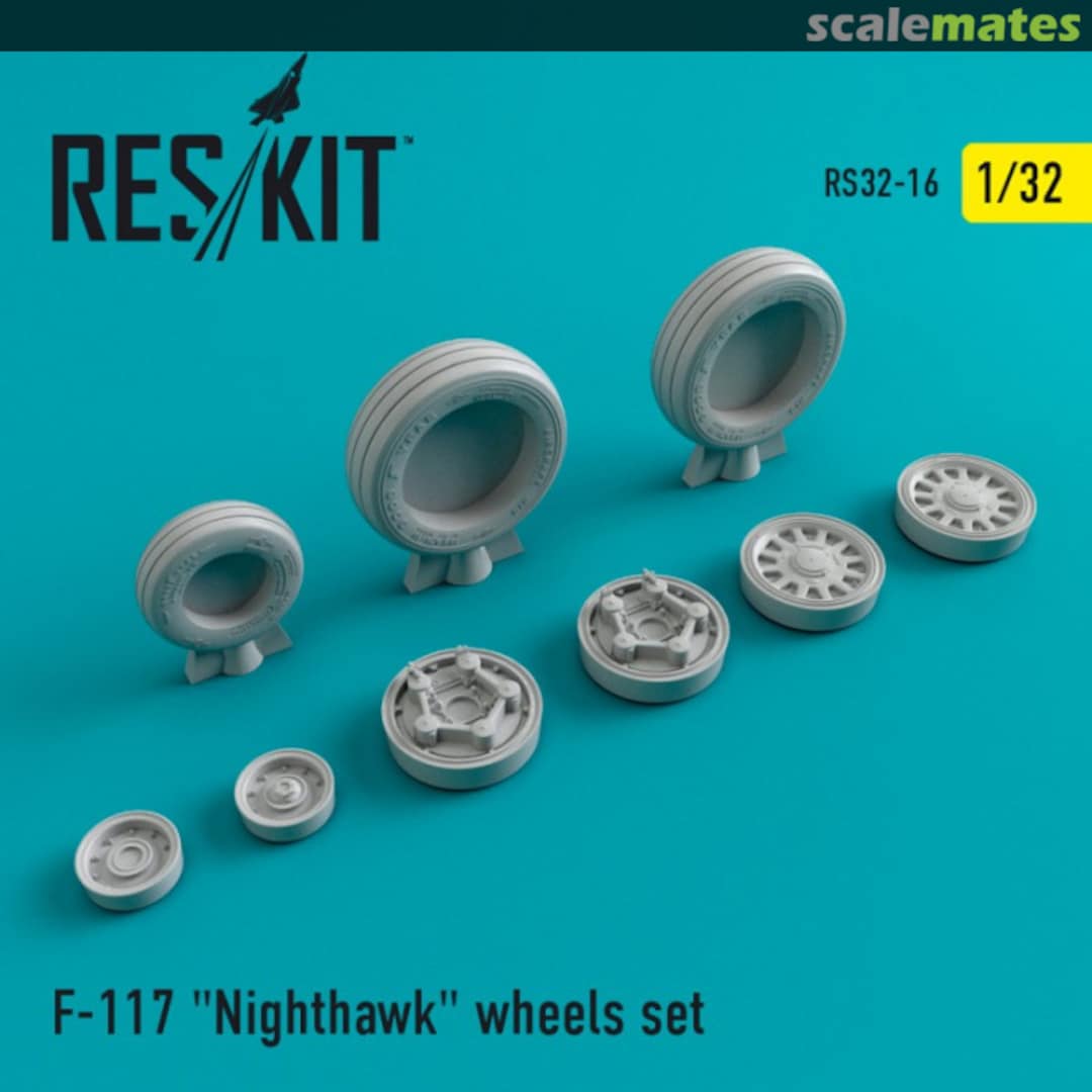 Boxart F-117 "Nighthawk" wheels set RS32-0016 ResKit Boxart F-117 "Nighthawk" wheels set RS32-0016 ResKit