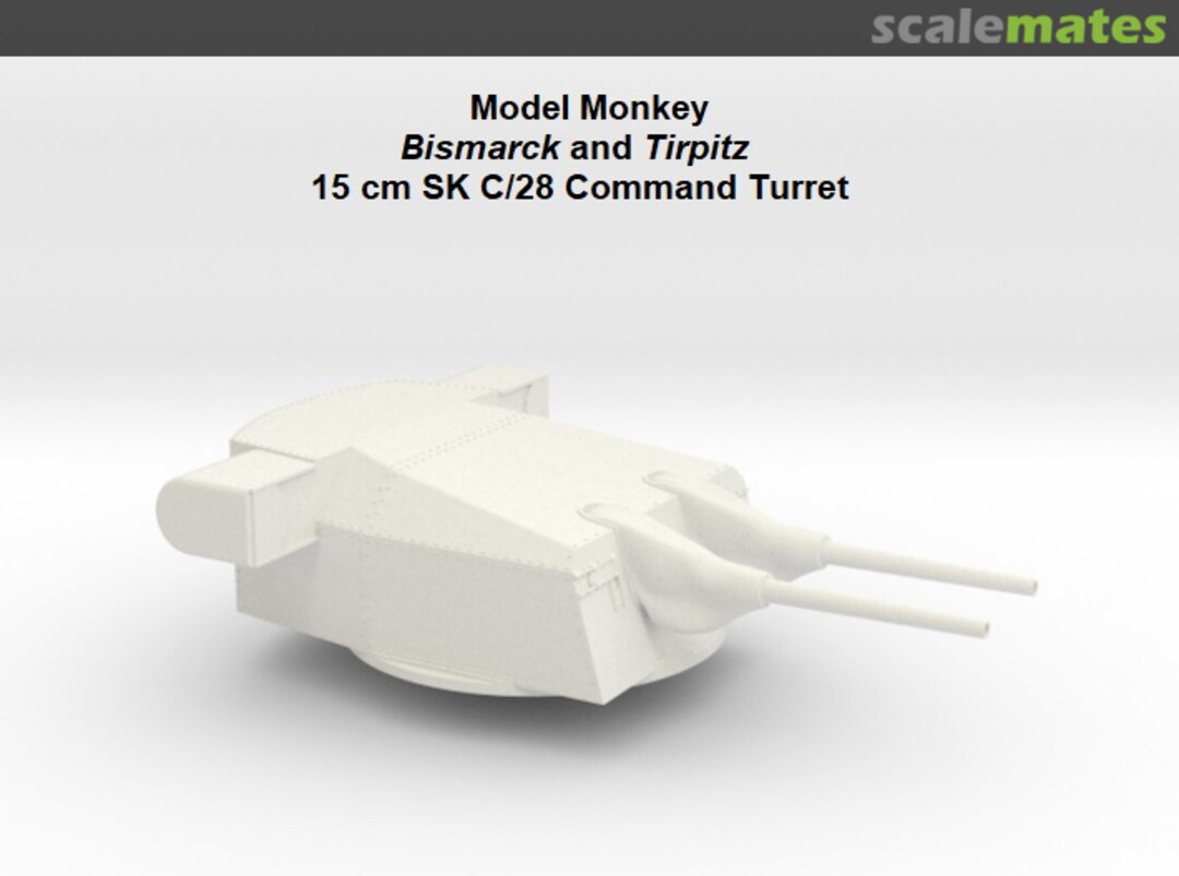 Boxart Bismarck and Tirpitz 15 cm SK C/28 "Command" Turret 50-15cm Cmd Turret Model Monkey Boxart Bismarck and Tirpitz 15 cm SK C/28 "Command" Turret 50-15cm Cmd Turret Model Monkey