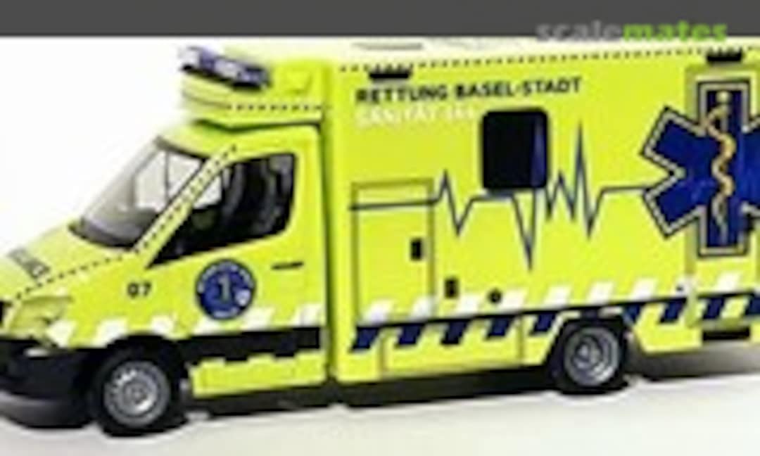 1:87 Mercedes Benz Sprinter RTW Rettung Basel-Stadt Schweiz (Herpa 926508)