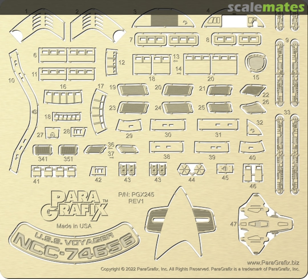 Boxart U.S.S. Voyager Photoetch Set PGX245 ParaGrafix Modeling Systems Boxart U.S.S. Voyager Photoetch Set PGX245 ParaGrafix Modeling Systems