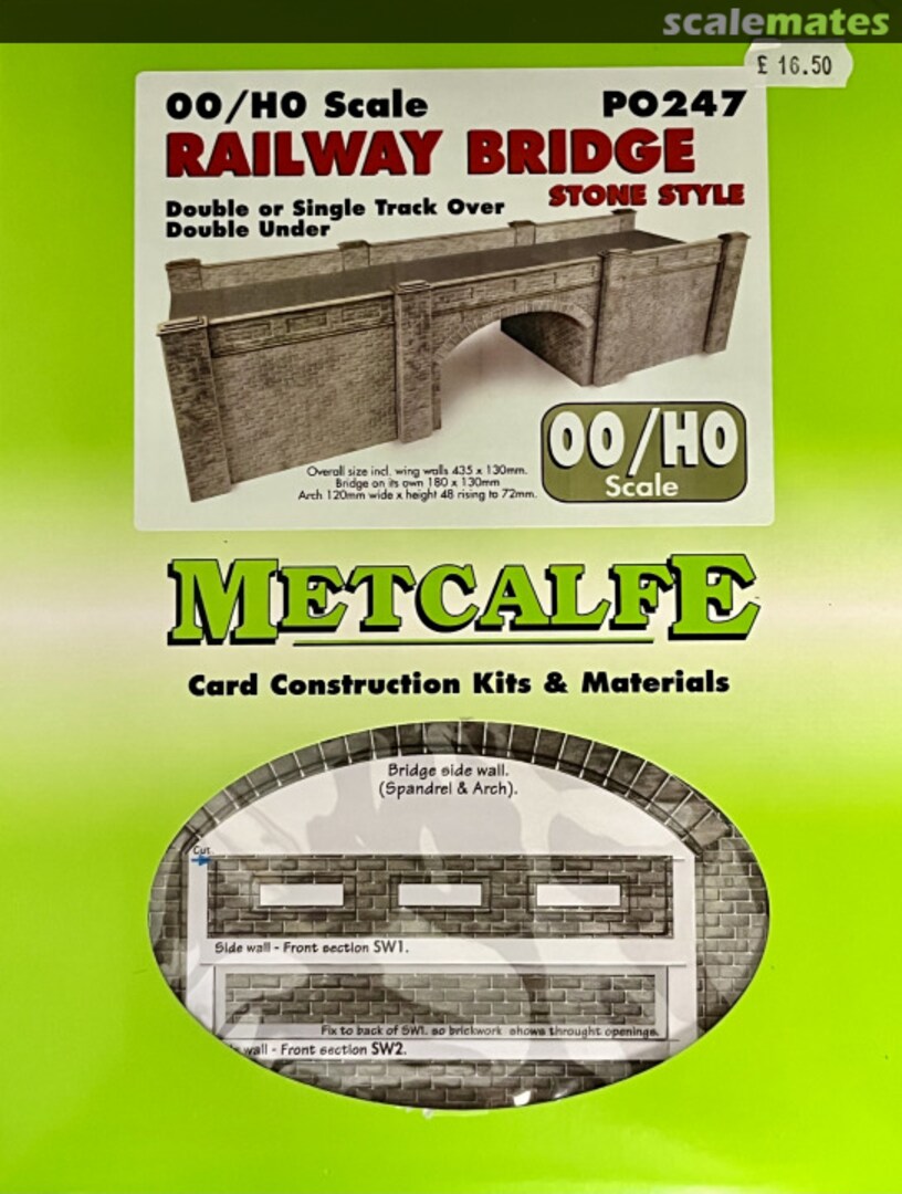 Boxart Railway Bridge Stone Style P0247 Metcalfe Boxart Railway Bridge Stone Style P0247 Metcalfe